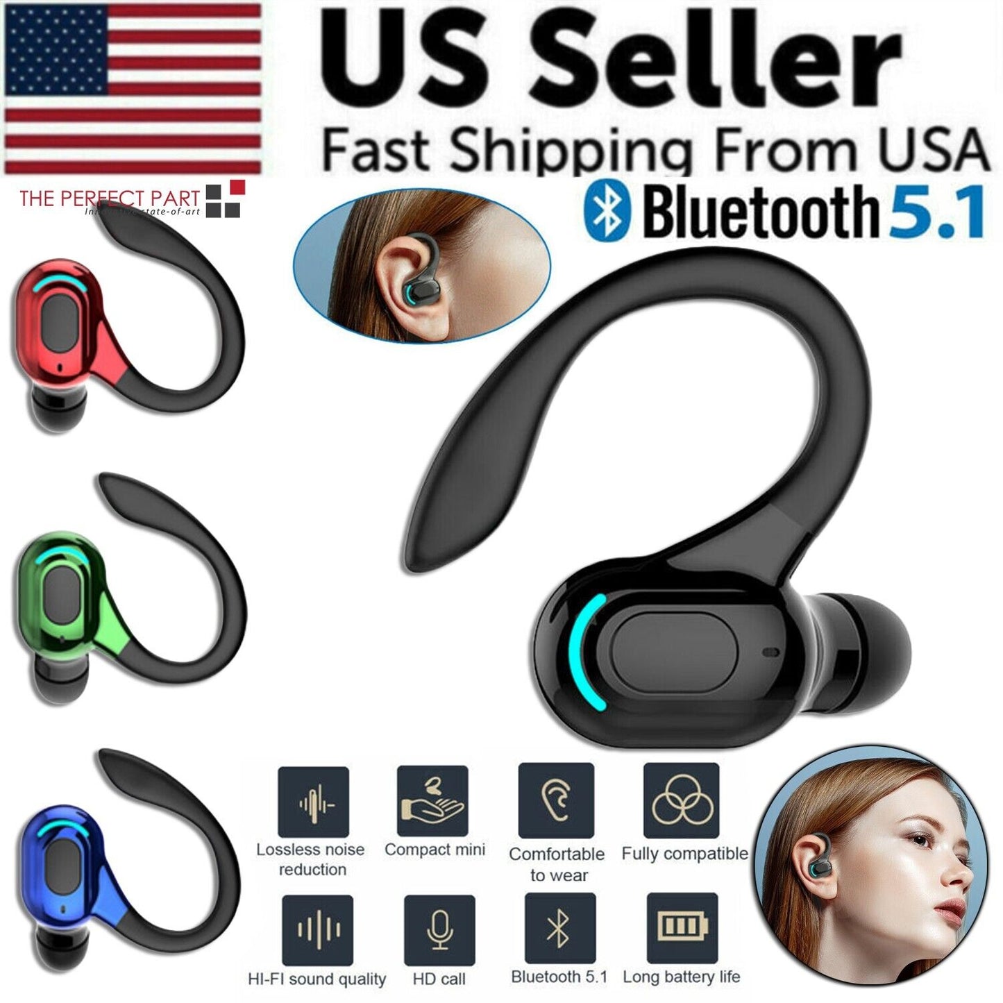 NexaSphere Kinetic: Ergonomic Bluetooth 5.1 Sports Headset