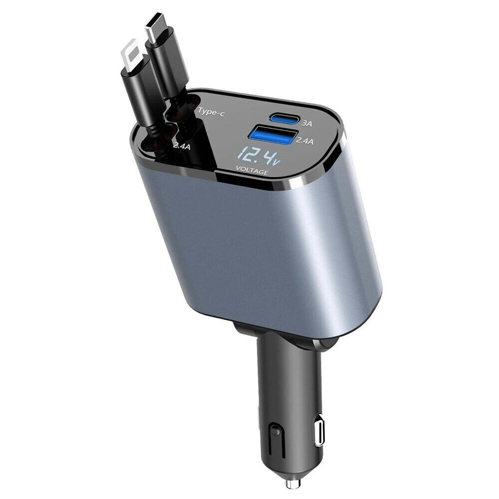 NexaSphere Raptor Pro: 120W Ultra-Fast 4-in-1 Retractable Cockpit Hub