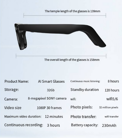 NexaSphere Vision-AI: 4K Smart Glasses with Integrated Content Camera