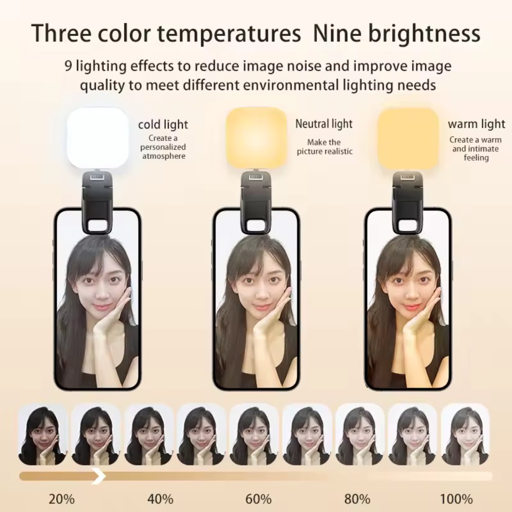 NexaSphere Glow-Pro: Portable LED Studio Clip-Light