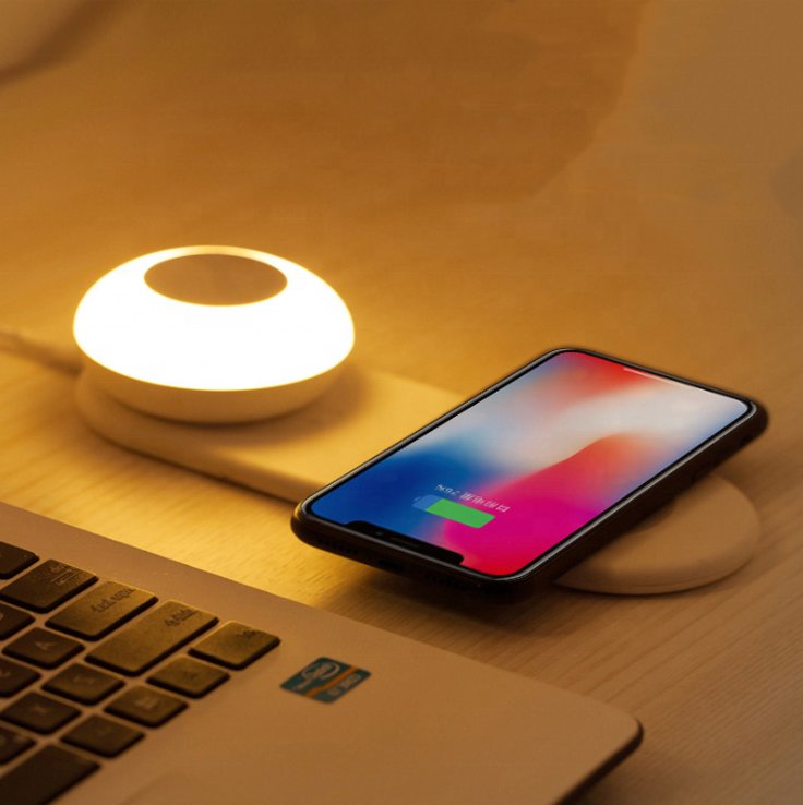 2-in-1 Bedside Night Light & Wireless Pad